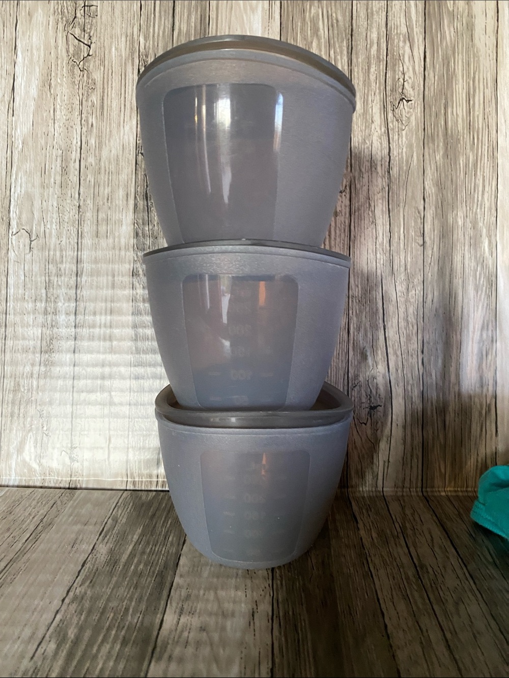 SET OF 3– PAMPERED CHEF MINI FREEZER BOWLS WITH LIDS